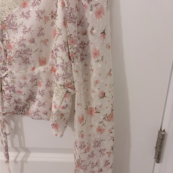 Francesca’s Marie Floral Godet Long Sleeve Blouse M and Mini Skirt L. - Picture 8 of 11